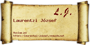 Laurentzi József névjegykártya
