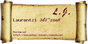 Laurentzi József névjegykártya