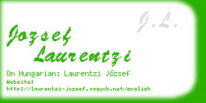 jozsef laurentzi business card